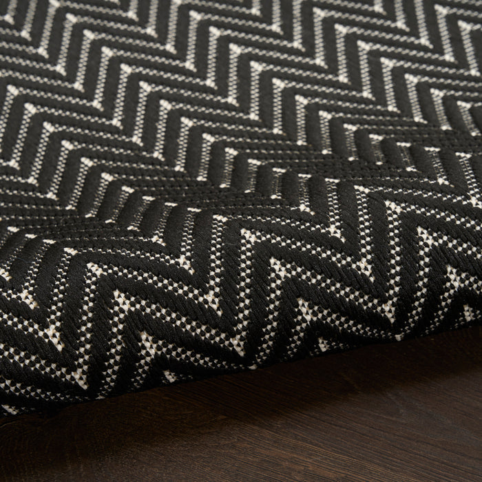 The Rug Corner Nourison Home Horizon Indoor/Outdoor 2' x 3' Black Area Rug Horizon Indoor/Outdoor HOZ02 BLACK Area Rugs