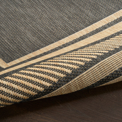 The Rug Corner Nourison Home Horizon Indoor/Outdoor 2' x 3' Charcoal Area Rug Horizon Indoor/Outdoor HOZ03 CHARC Area Rugs