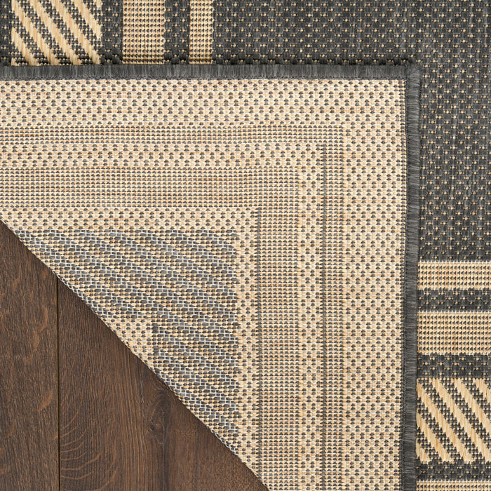 The Rug Corner Nourison Home Horizon Indoor/Outdoor 2' x 3' Charcoal Area Rug Horizon Indoor/Outdoor HOZ03 CHARC Area Rugs