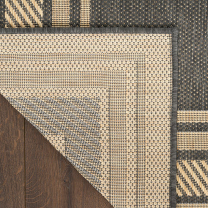 The Rug Corner Nourison Home Horizon Indoor/Outdoor 2' x 3' Charcoal Area Rug Horizon Indoor/Outdoor HOZ03 CHARC Area Rugs
