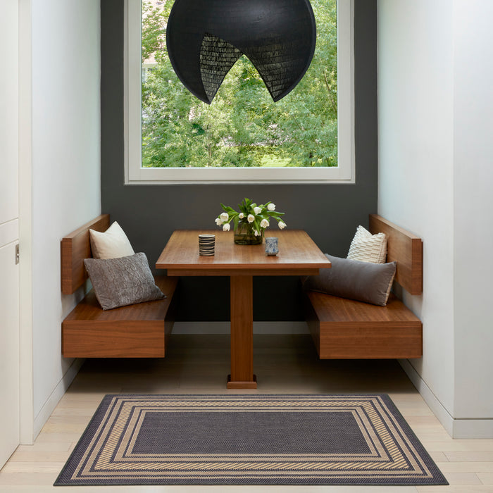 The Rug Corner Nourison Home Horizon Indoor/Outdoor 2' x 3' Charcoal Area Rug Horizon Indoor/Outdoor HOZ03 CHARC Area Rugs