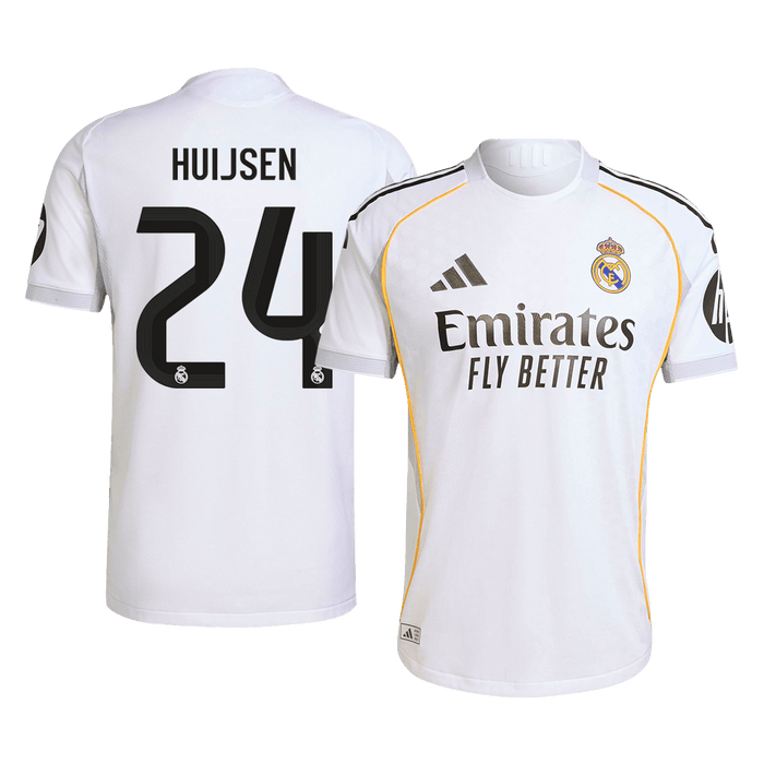 HUIJSEN #24 Real Madrid Home Authentic Soccer Jersey 2025/26