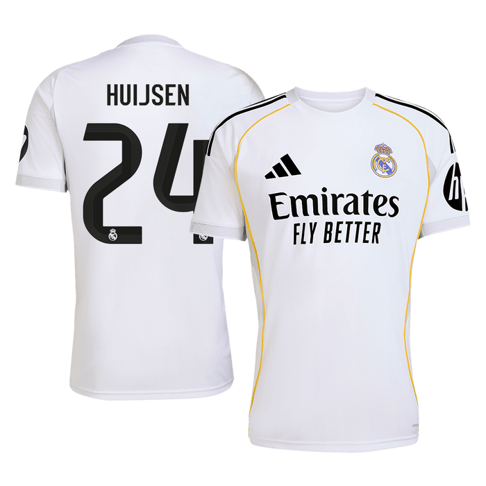 HUIJSEN #24 Real Madrid Home Soccer Jersey 2025/26
