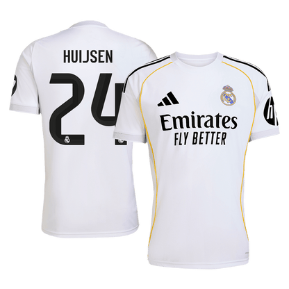 HUIJSEN #24 Real Madrid Home Soccer Jersey 2025/26