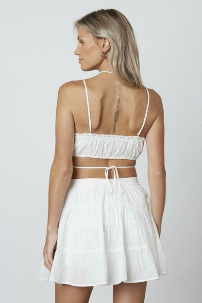 Evelyn White Two-Piece Mini Dress