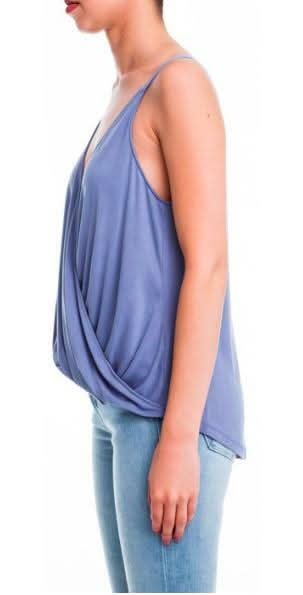 Endless Possibilities Blue Surplice Wrap Cami Top
