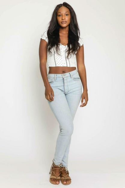 Nora Ivory and Black Print Bustier Crop Top