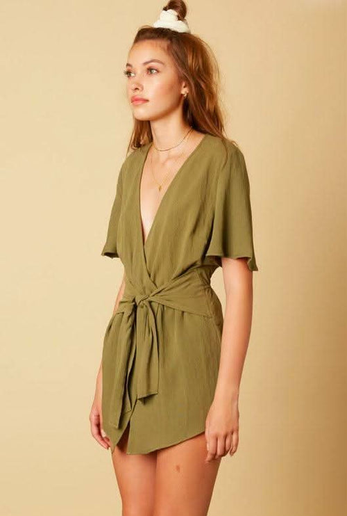 Falling For You Olive Romper