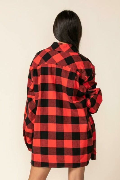 Gameday Red Buffalo Plaid Shacket