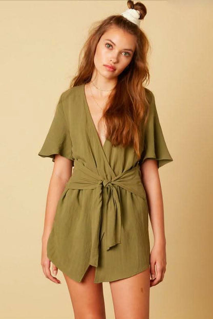 Falling For You Olive Romper
