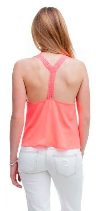 Party All The Time Neon Coral Tank