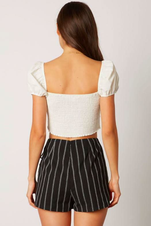 Get Ready Black Striped Skort