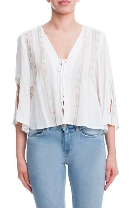 Lush Bella Tie Front Top