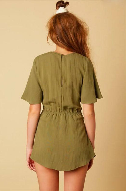 Falling For You Olive Romper