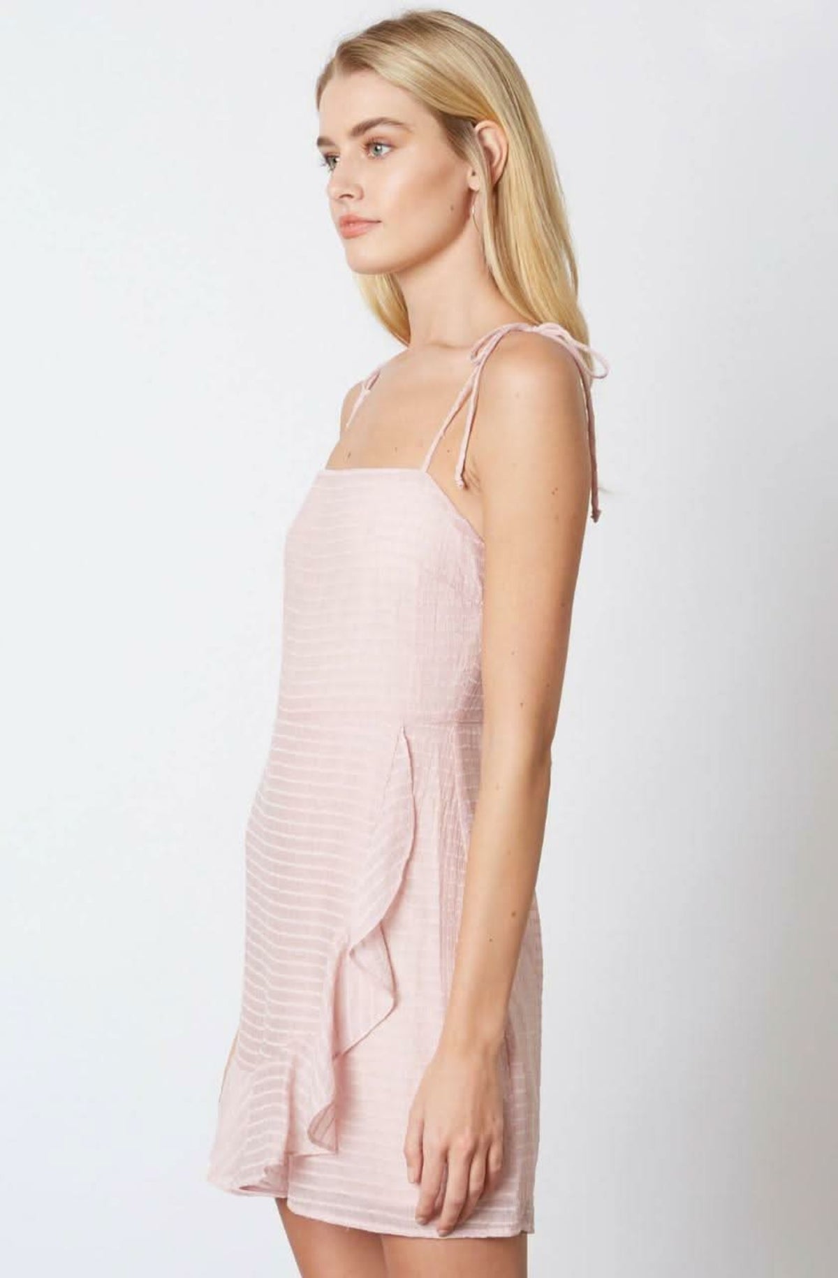 Ellie Pink Ruffled Cami Mini Dress