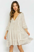 If Only Khaki Leopard Print Swing Dress