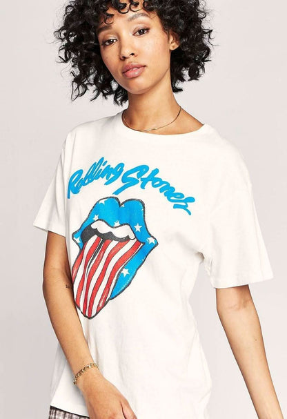 Daydreamer Rolling Stones Stars And Stripes Boyfriend Tee