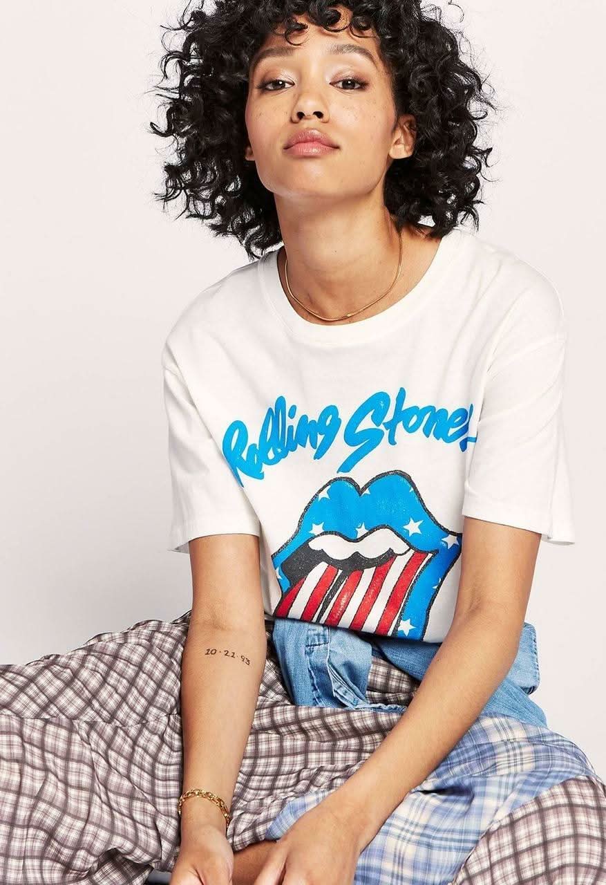 Daydreamer Rolling Stones Stars And Stripes Boyfriend Tee