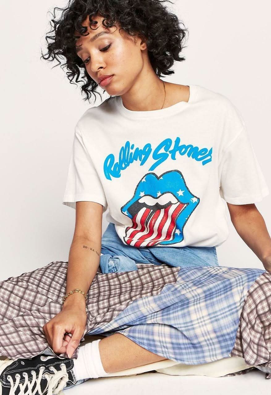 Daydreamer Rolling Stones Stars And Stripes Boyfriend Tee