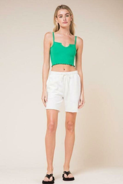 Don't Do It Emerald Lake Notch Cami Crop Top