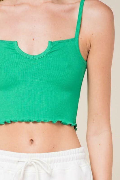 Don't Do It Emerald Lake Notch Cami Crop Top