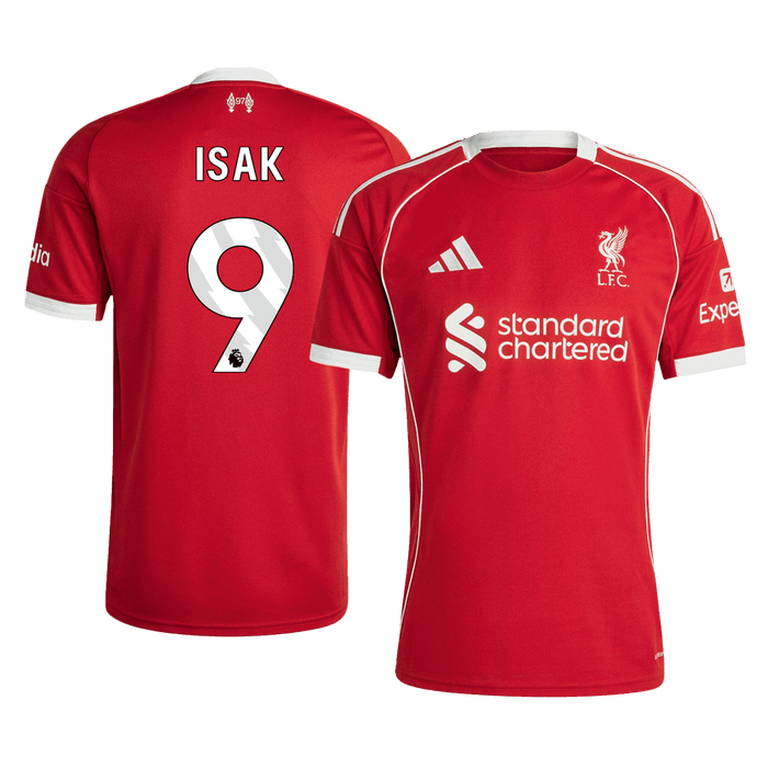 ISAK #9 Liverpool Home Soccer Jersey 2025/26