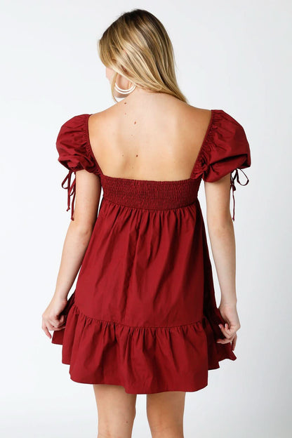 Jessie Berry Babydoll Mini Dress