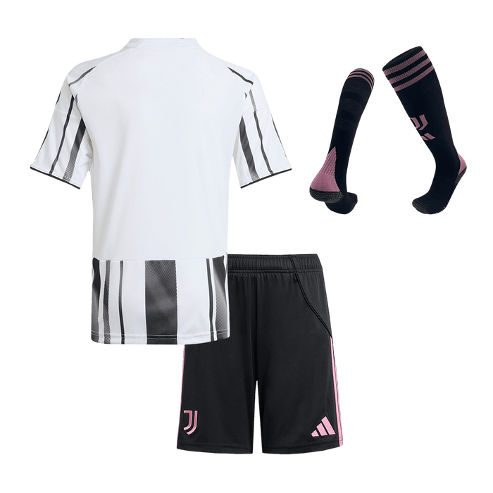 Juventus Home Kids Soccer Jerseys Full Kit 2025/26