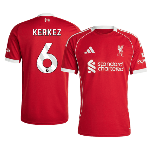 KERKEZ #6 Liverpool Home Soccer Jersey 2025/26