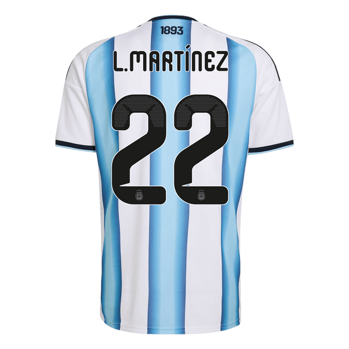 L. MARTINEZ #22 Argentina Home Soccer Jersey World Cup 2026