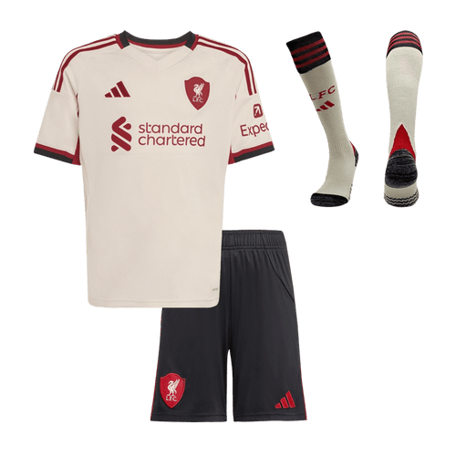 Liverpool Away Kids Soccer Jerseys Full Kit 2025/26