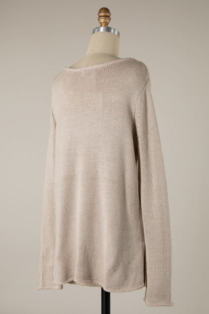 Lake Life Khaki and Navy Sweater