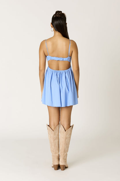 Lucy Light Blue Romper Dress