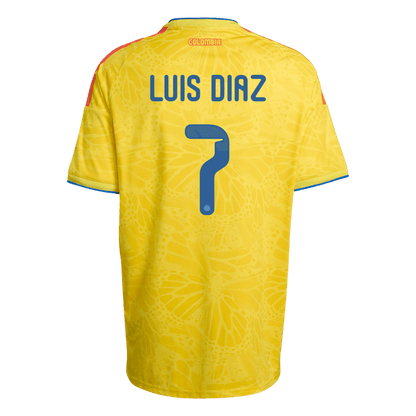LUIS DíAZ #7 Colombia Home Soccer Jersey World Cup 2026