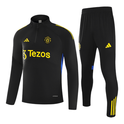 Manchester United 1/4 Zip Tracksuit 2025/26 Black