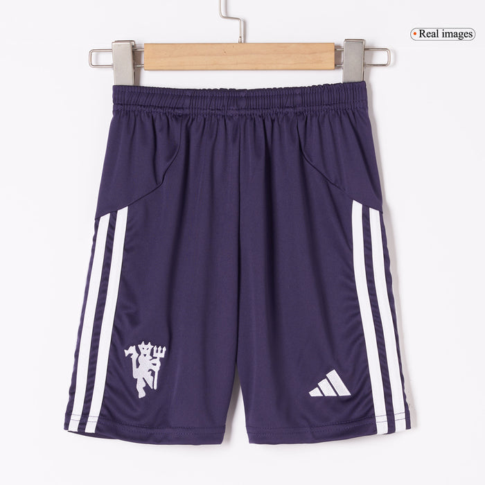 Manchester United Away Kids Soccer Jerseys Full Kit 2025/26