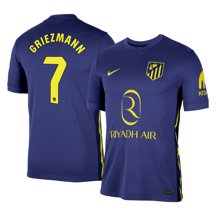 Men's Atletico Madrid GRIEZMANN #7 Away Soccer Jersey 2025/26