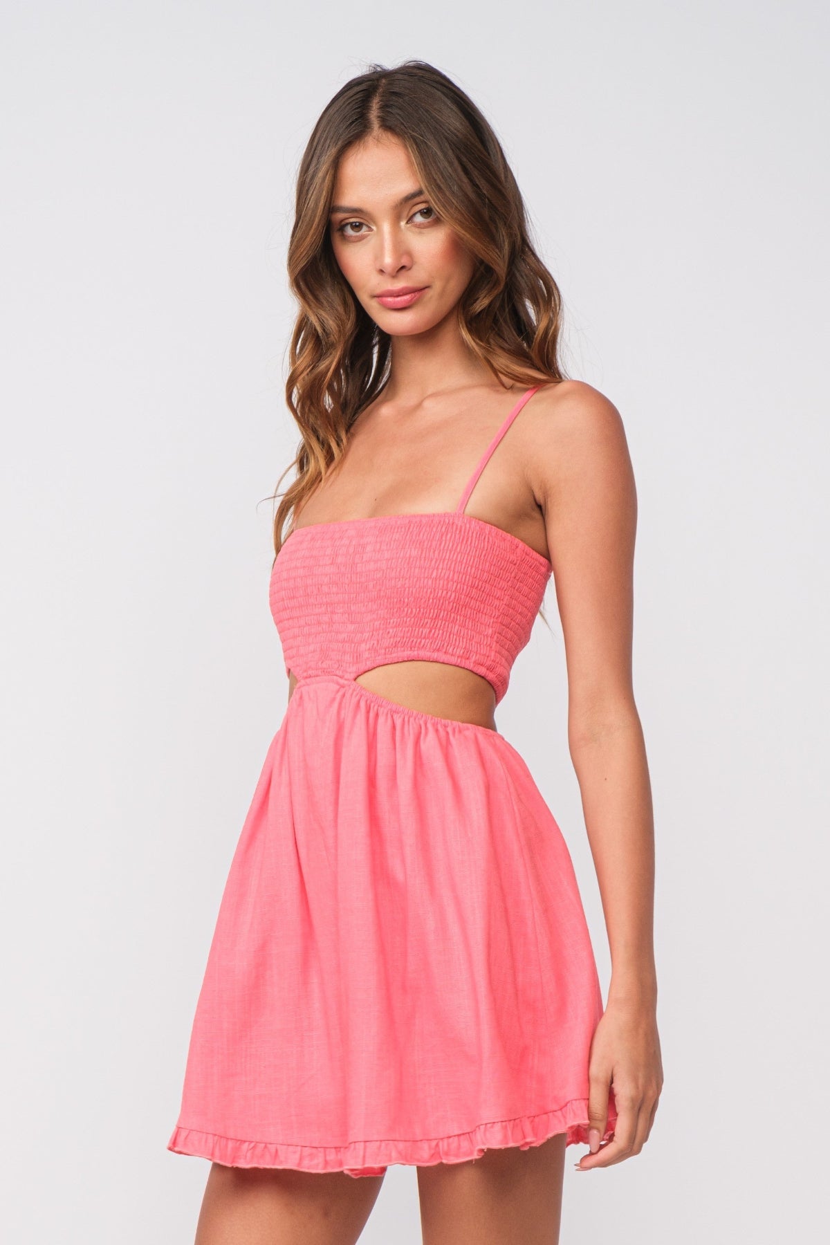 Nadia Pink Cutout Mini Dress
