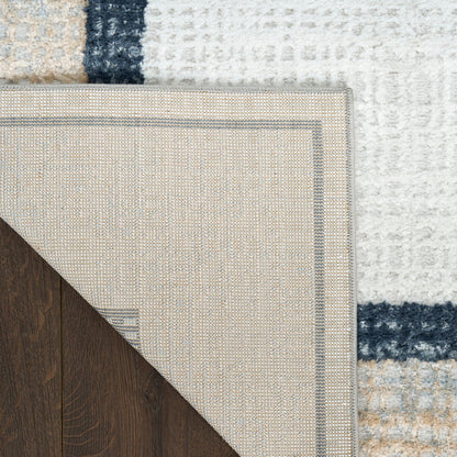 The Rug Corner Nourison Home Nourison Home - Dekor Grey/Navy Area Rug DEK06