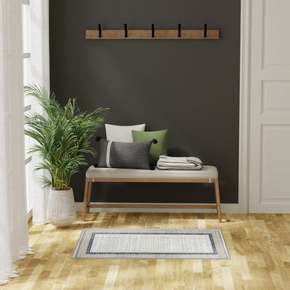 The Rug Corner Nourison Home Nourison Home - Dekor Grey/Navy Area Rug DEK06