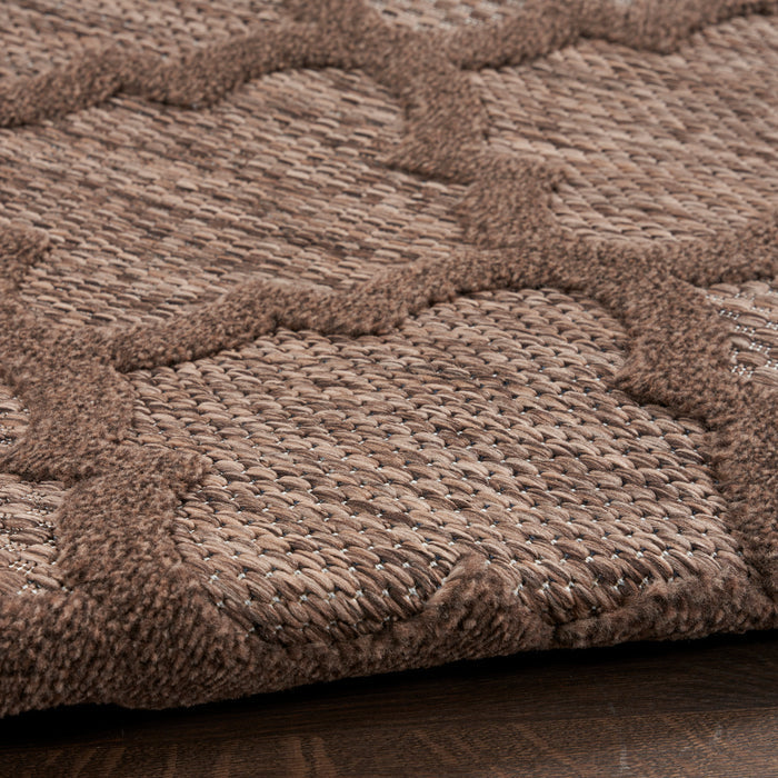 The Rug Corner Nourison Home Easy Care NES01 BROWN Area Rugs