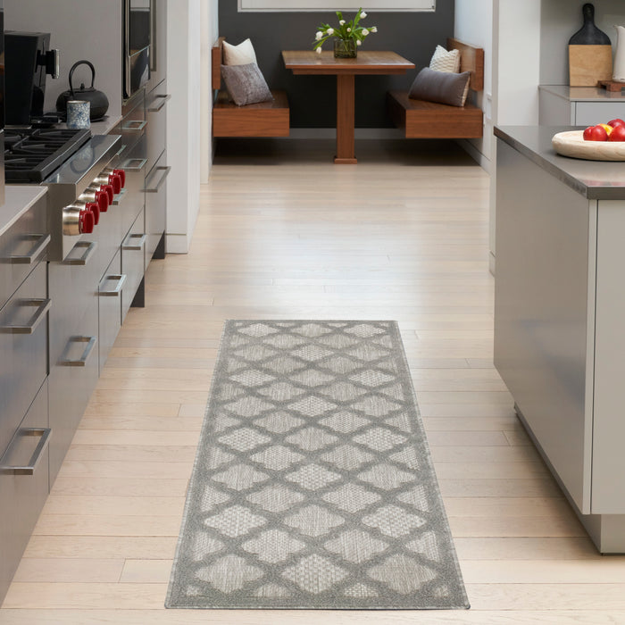 The Rug Corner Nourison Home Nourison Home - Easy Care Silver/Green Area Rug NES01