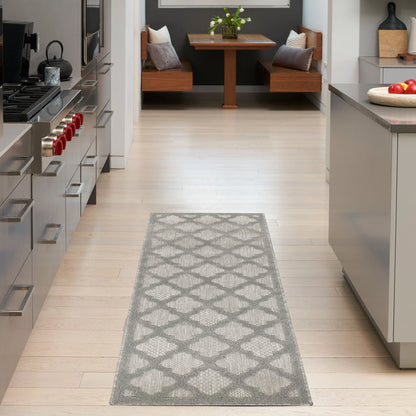 The Rug Corner Nourison Home Nourison Home - Easy Care Silver/Green Area Rug NES01
