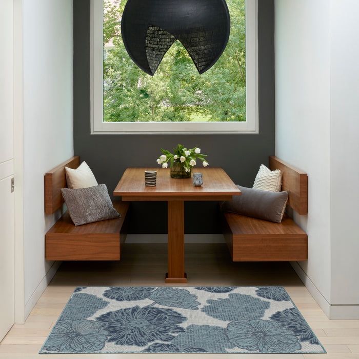 The Rug Corner Nourison Home Garden Oasis GOA04 BLUE Area Rugs