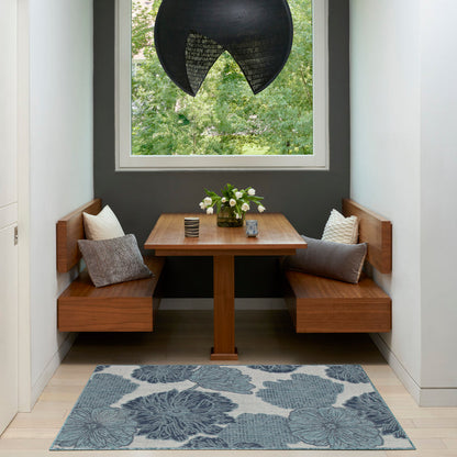 The Rug Corner Nourison Home Garden Oasis GOA04 BLUE Area Rugs