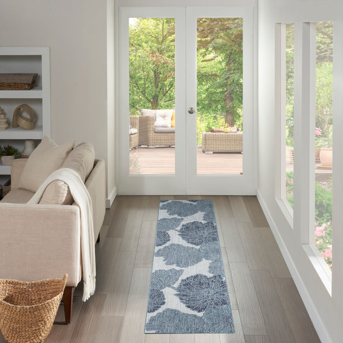 The Rug Corner Nourison Home Garden Oasis GOA04 BLUE Area Rugs