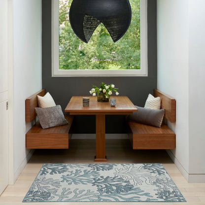 The Rug Corner Nourison Home Garden Oasis GOA05 BLUE Area Rugs