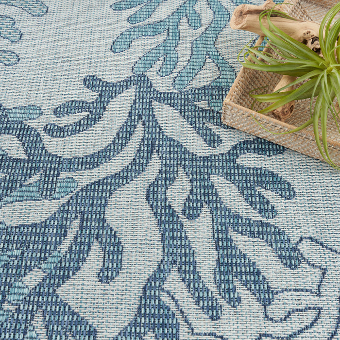 The Rug Corner Nourison Home Garden Oasis GOA05 BLUE Area Rugs