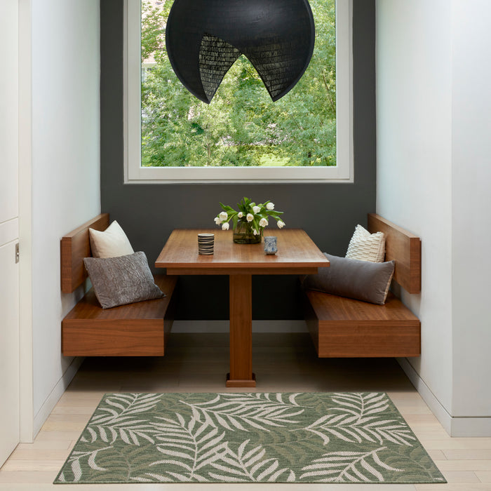 The Rug Corner Nourison Home Garden Oasis GOA01 GRNIV Area Rugs