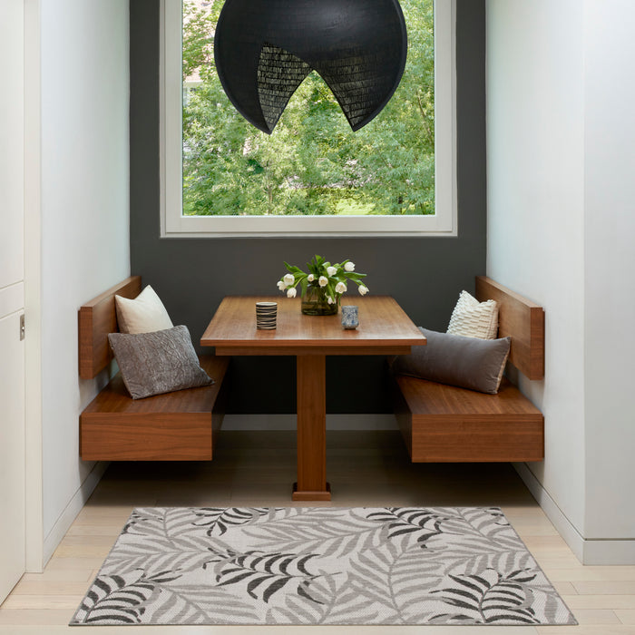 The Rug Corner Nourison Home Garden Oasis GOA01 GREY Area Rugs